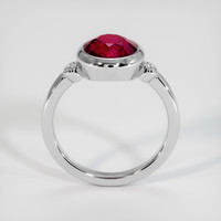 2.76 Ct. Pinkish Red Ruby Ring, 10K White Gold 3