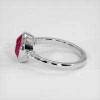 2.76 Ct. Pinkish Red Ruby Ring, 10K White Gold 4