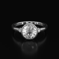 3.03 Ct. White Sapphire Ring, 10K White Gold 1