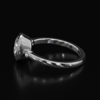 3.03 Ct. White Sapphire Ring, 10K White Gold 4