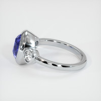 3.30 Ct. Blue Sapphire Ring, 14K White Gold 4