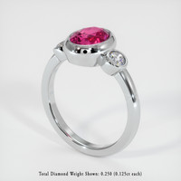 2.06 Ct. Sapphire Ring, 14K White Gold 2