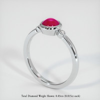 1.69 Ct. Ruby Ring, 14K White Gold 2