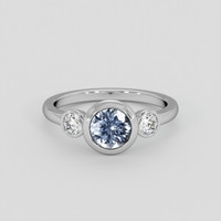 1.31 Ct. Greyish Blue Sapphire Ring, 14K White Gold 1