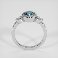 1.41 Ct. Greenish Blue Sapphire Ring, 14K White Gold 3
