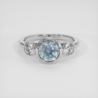 1.83 Ct. Greenish Blue Sapphire Ring, 14K White Gold 1