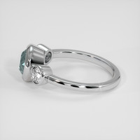 1.83 Ct. Greenish Blue Sapphire Ring, 14K White Gold 4