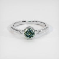 0.90 Ct. Sapphire Ring, 14K White Gold 1