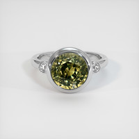 3.49 Ct. Color Change Sapphire Ring, 14K White Gold 1