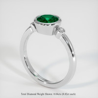 1.04 Ct. Emerald Ring, 18K White Gold 2