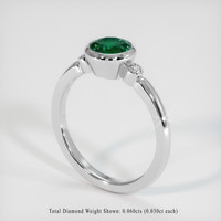 1.60 Ct. Emerald Ring, 18K White Gold 2