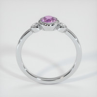 0.64 Ct. Pink Sapphire Ring, 18K White Gold 3