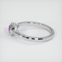 0.64 Ct. Pink Sapphire Ring, 18K White Gold 4