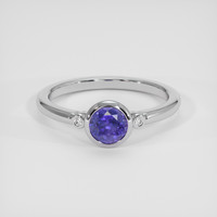 0.89 Ct. Violet Sapphire Ring, 18K White Gold 1