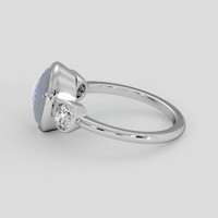 7.83 Ct. Bluish Grey Sapphire Ring, 18K White Gold 4