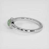 0.76 Ct. Bluish Green Sapphire Ring, 18K White Gold 4