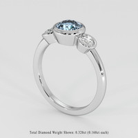 1.38 Ct. Blue Sapphire Ring, 18K White Gold 2