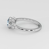 1.38 Ct. Blue Sapphire Ring, 18K White Gold 4