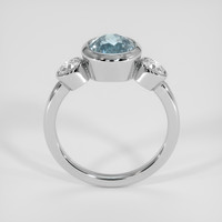 2.15 Ct. Greenish Blue Sapphire Ring, 18K White Gold 3