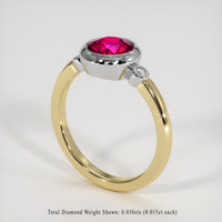 1.51 Ct. Ruby Ring, 14K White & Yellow 2
