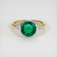 2.76 Ct. Emerald Ring, 18K White & Yellow 1