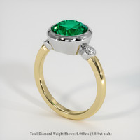 2.76 Ct. Emerald Ring, 18K White & Yellow 2