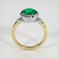 2.76 Ct. Emerald Ring, 18K White & Yellow 3