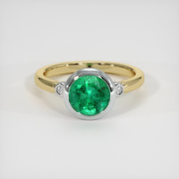 1.77 Ct. Emerald Ring, 18K White & Yellow 1