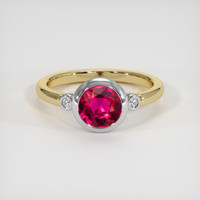 1.51 Ct. Ruby Ring, 18K White & Yellow 1