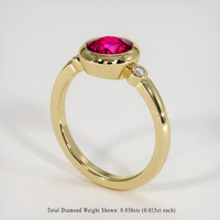1.51 Ct. Purplish Red Ruby Ring, 10K Yellow Gold 2