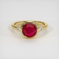 2.76 Ct. Pinkish Red Ruby Ring, 10K Yellow Gold 1