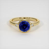 2.22 Ct. Blue Sapphire Ring, 10K Yellow Gold 1