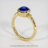 2.22 Ct. Blue Sapphire Ring, 10K Yellow Gold 2