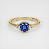 0.77 Ct. Sapphire Ring, 14K Yellow Gold 1
