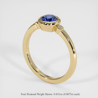 0.77 Ct. Sapphire Ring, 14K Yellow Gold 2