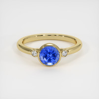 2.14 Ct. Blue Sapphire Ring, 14K Yellow Gold 1