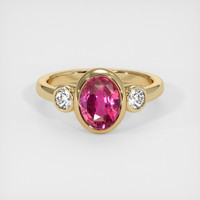 2.06 Ct. Sapphire Ring, 14K Yellow Gold 1