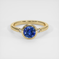 1.38 Ct. Blue Sapphire Ring, 14K Yellow Gold 1