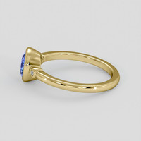 1.01 Ct. Blue Sapphire Ring, 14K Yellow Gold 4