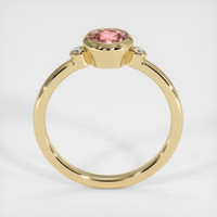 1.19 Ct. Peach Sapphire Ring, 14K Yellow Gold 3