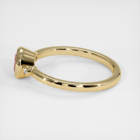 1.19 Ct. Peach Sapphire Ring, 14K Yellow Gold 4