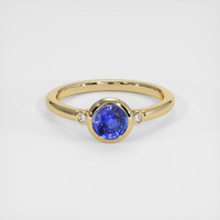 0.94 Ct. Blue Sapphire Ring, 18K Yellow Gold 1