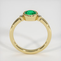 0.61 Ct. Emerald Ring, 18K Yellow Gold 3