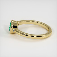 0.61 Ct. Emerald Ring, 18K Yellow Gold 4