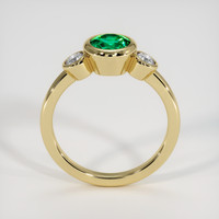 0.92 Ct. Emerald Ring, 18K Yellow Gold 3