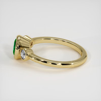 0.92 Ct. Emerald Ring, 18K Yellow Gold 4