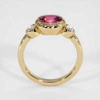 1.80 Ct. Reddish Pink Sapphire Ring, 18K Yellow Gold 3