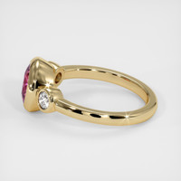 1.80 Ct. Reddish Pink Sapphire Ring, 18K Yellow Gold 4