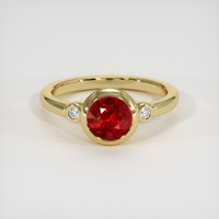 1.68 Ct. Ruby Ring, 18K Yellow Gold 1