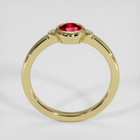 0.45 Ct. Ruby Ring, 18K Yellow Gold 3